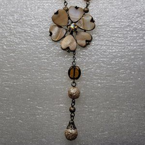 Brown Flower Necklace NK_OT0010